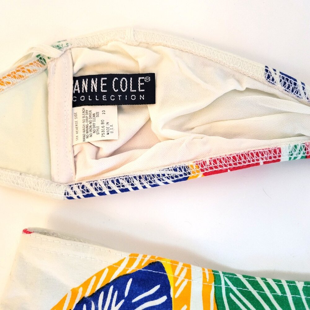 Vintage Anne Cole Two Piece Swimsuit with Bandeau Top - Picture 5 of 5